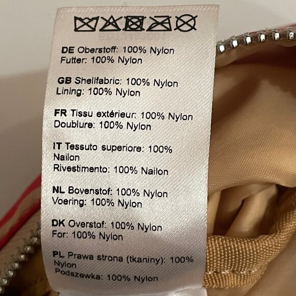 Edited brand orange & tan nylon large crossbody bag - Picture 6 of 6